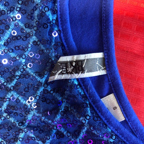 BKE Vibrant Blue Sequin Tank Top - Picture 3 of 11